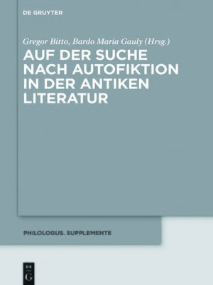 cover image of Auf der Suche nach Autofiktion in der antiken Literatur